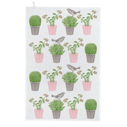 Thornback & Peel Cactus & Bird Tea Towel - Image 2