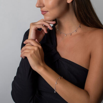 Claudia Bradby Lagertha Silver Drop Bracelet