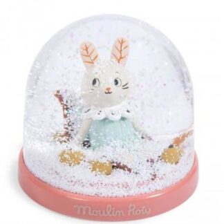 Moulin Roty Apres le Pluie Rabbit Snow Globe