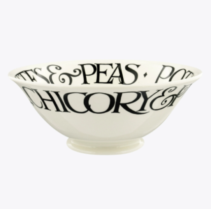 Emma Bridgewater Black Toast Courgettes & Peas Medium Serving Bowl