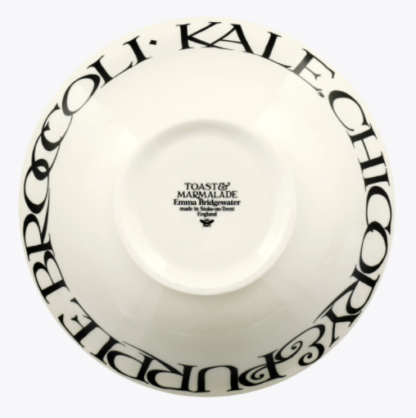 Emma Bridgewater Black Toast Courgettes & Peas Medium Serving Bowl - Image 3