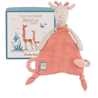Moulin Roty Sous Mon Baobab Doudou Giraffe Comforter