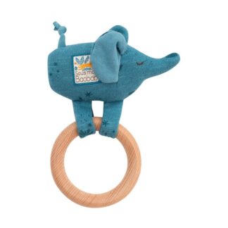 Moulin Roty Wooden Elephant Ring Rattle