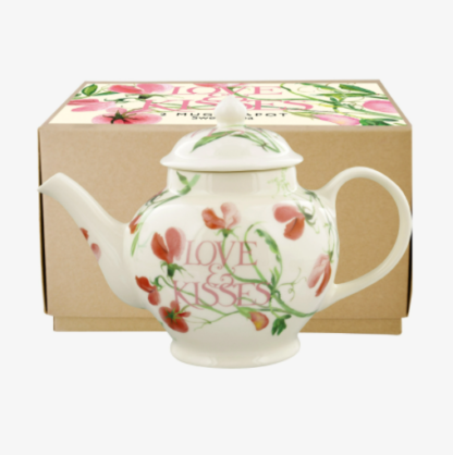 Emma Bridgewater Sweet Pea Love & Kisses 2 Mug Teapot Boxed