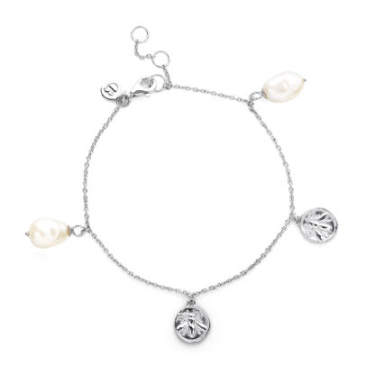 Claudia Bradby Honey bee charmed silver bracelet - Image 3