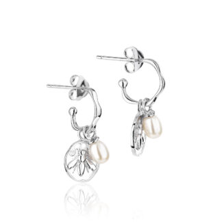 Claudia Bradby Honey bee charmed silver earrings