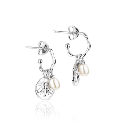 Claudia Bradby Honey bee charmed silver earrings