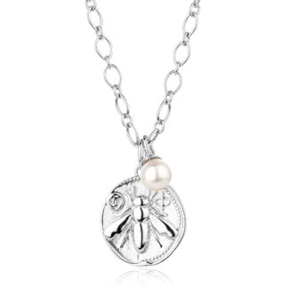Claudia Bradby Honey bee silver charm necklace