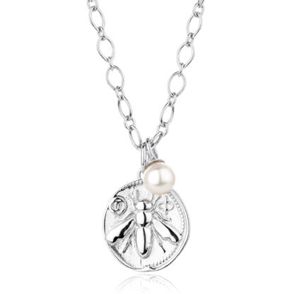 Claudia Bradby Honey bee silver charm necklace