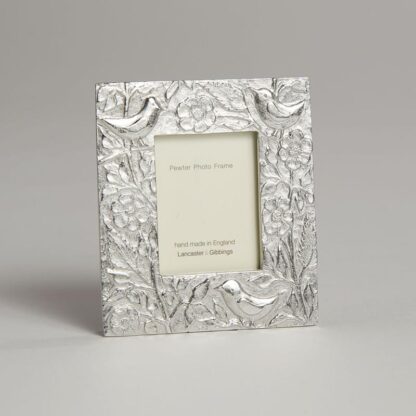 Lancaster & Gibbings Pewter BIRDS MINI PHOTO FRAME (MEDIUM)