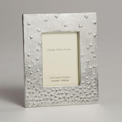 Lancaster & Gibbings Pewter FLOATING HEARTS MINI PHOTO FRAME (LARGE)
