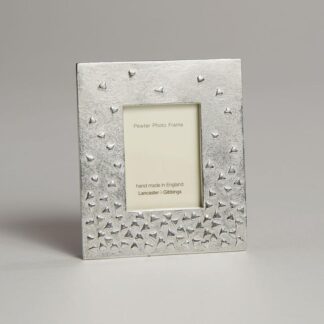 Lancaster & Gibbings Pewter FLOATING HEARTS MINI PHOTO FRAME (MEDIUM)