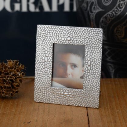 Lancaster & Gibbings Pewter SHAGREEN MINI PHOTO FRAME (LARGE) - Image 2