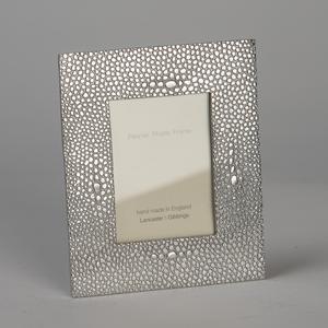 Lancaster & Gibbings Pewter SHAGREEN MINI PHOTO FRAME (LARGE)