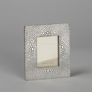 Lancaster & Gibbings Pewter SHAGREEN MINI PHOTO FRAME (MEDIUM)