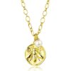 Claudia Bradby Honey bee gold charm necklace medium coin - Image 3