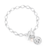 Claudia Bradby Honey Bee Silver coin toggle bracelet