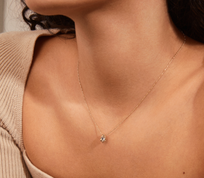 Pilgrim-Belief Necklace Gold and Crystal