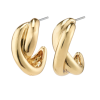 Pilgrim-Belief Twisted Hoop Earrings Gold - Image 2