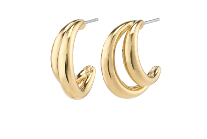 Pilgrim-Belief Hoop Earrings Gold