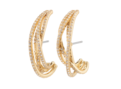Pilgrim-Margot Large Earrings Gold with Crystal - Image 2