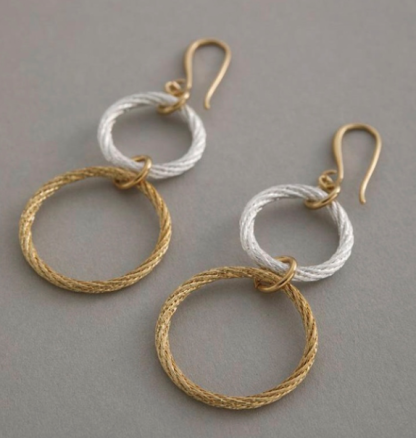 Danon Mixed Plating Platinum Earrings