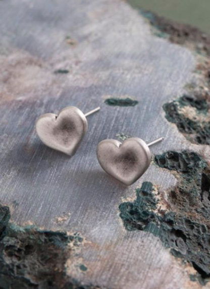Danon Love Heart Stud Earrings (E2526S)