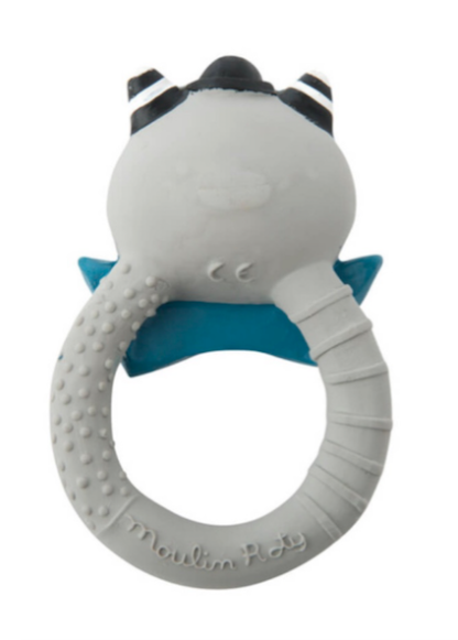 Moulin Roty Natural Rubber-Teether Fernand Grey Cat (666371) - Image 4
