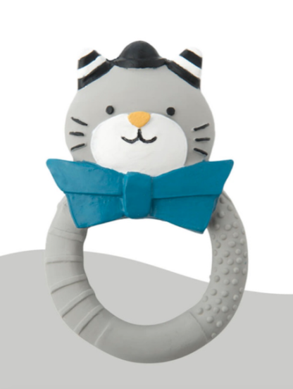 Moulin Roty Natural Rubber-Teether Fernand Grey Cat (666371) - Image 3
