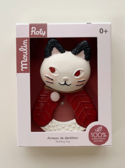 Moulin Roty Natural Rubber- Apres la Plume-Red Cape Cat (715371) - Image 5