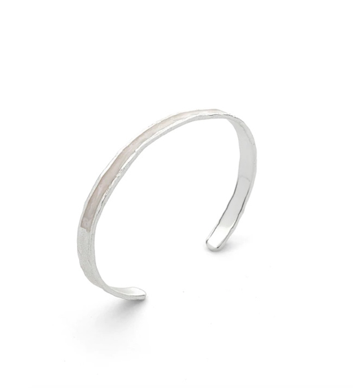 Tutti & Co Pearl Enamel Bangle Silver O - Image 3