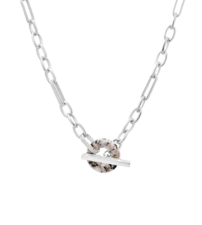 Tutti & Co Quartz T - Bar Necklace Silver - Image 2