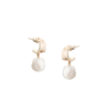 Tutti & Co Freshwater Pearl Earrings Gold - Image 4