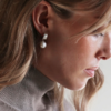 Tutti & Co Freshwater Pearl Earrings Silver - Image 2