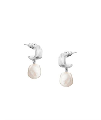 Tutti & Co Freshwater Pearl Earrings Silver - Image 4