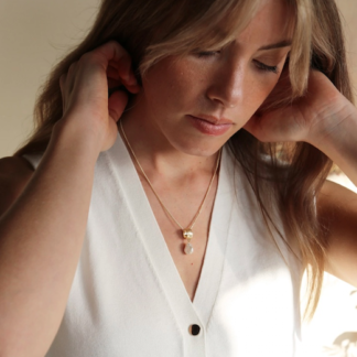 Tutti & Co Freshwater Pearl Necklace Gold