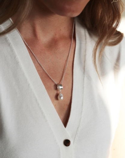 Tutti & Co Freshwater Pearl Necklace Silver