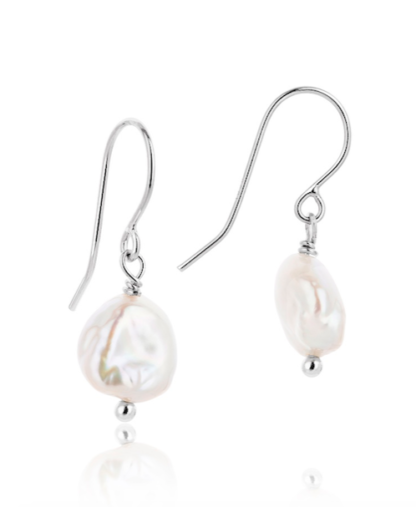 Claudia Bradby Sea Pebble Pearl Drop Earrings - Image 2