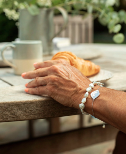 Claudia Bradby Sea Pebble White Pearl Bracelet - Image 3