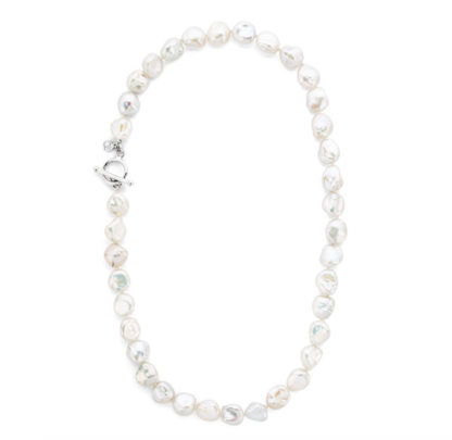 Claudia Bradby Sea Pebble White Pearl Necklace - Image 6