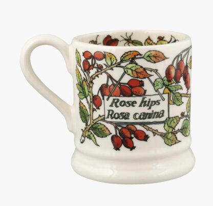 Emma Bridgewater Birds in The Hedgerow Rosehip and Robin 1/2 Pint Mug - Image 3
