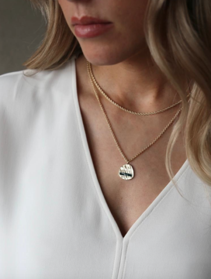 Tutti & Co Pine Necklace Gold (NE568G) - Image 3