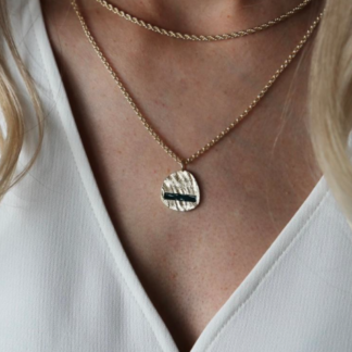 Tutti & Co Pine Necklace Gold (NE568G)