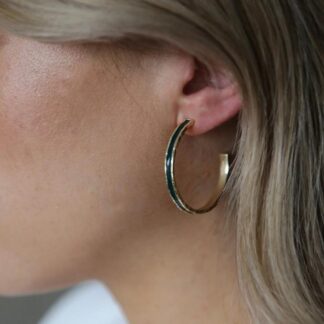 Tutti & Co Forest Hoop Earrings Gold (EA486G)