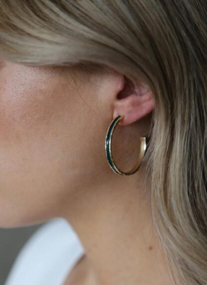 Tutti & Co Forest Hoop Earrings Gold (EA486G)