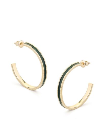 Tutti & Co Forest Hoop Earrings Gold (EA486G) - Image 2