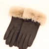 Powder Bettina Faux Suede Gloves - Slate/Pebble - Image 5