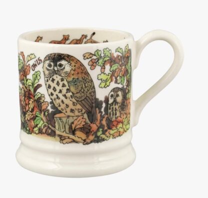 Emma Bridgewater In The Woods Owl and Stoat 1/2 Pint Mug
