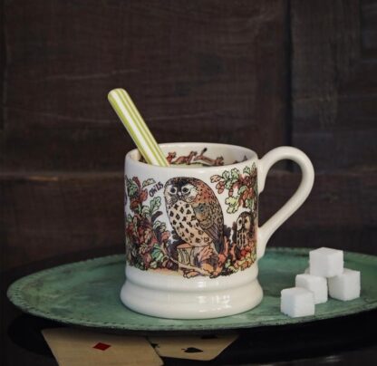 Emma Bridgewater In The Woods Owl and Stoat 1/2 Pint Mug - Image 3