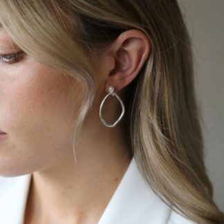 Tutti & Co Oyster Earrings Silver (EA478S)
